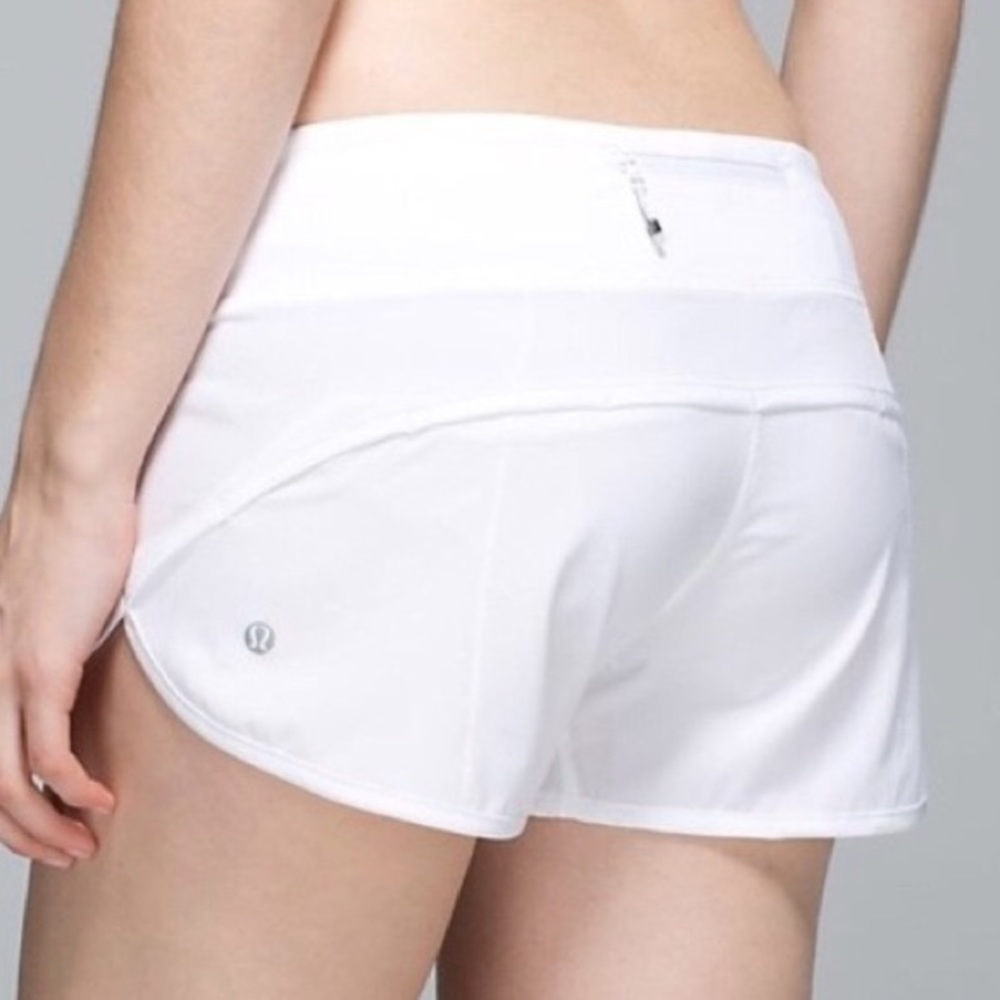 Lulu lemon speed up white shorts